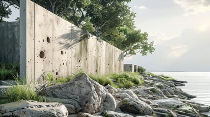 Wall Mural - Exterior concrete barrier