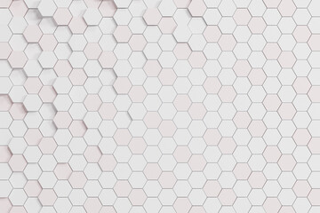 3d rendering  science honeycomb background