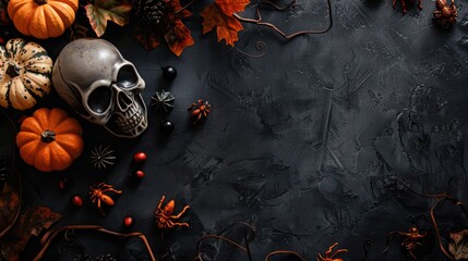 Wall Mural - halloween wallpaper on dark background, halloween background