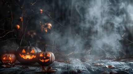 Wall Mural - halloween wallpaper on dark background, halloween background