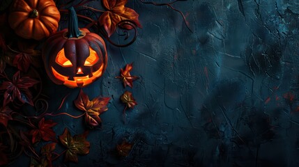 Wall Mural - halloween wallpaper on dark background, halloween background