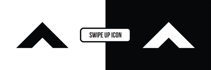 Canvas Print - Swipe up arrows icon. Collection of arrows directed upwards. Black arrows signs. Scroll Graphic vector elements for web, applications, infographics, social media design in eps 10.