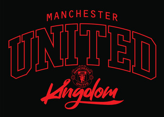 Wall Mural - graffiti manchester united kingdom typography graphic design, MU logo, vintage mancester typography grunge, Manchester is Red Typography, Manchester England grunge.eps8