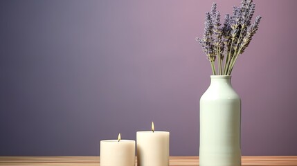 Canvas Print - lavender and candle