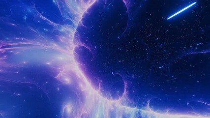 Wall Mural - space travelling into neula and galaxy