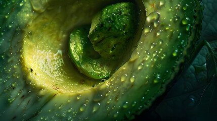 closeup of avocado