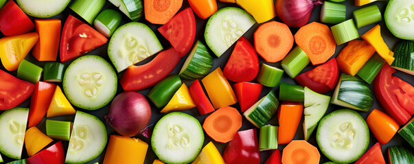 Sticker - A colorful assortment of vegetables including carrots, cucumbers, and peppers