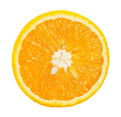 Canvas Print - Half of orange isolated on white background.