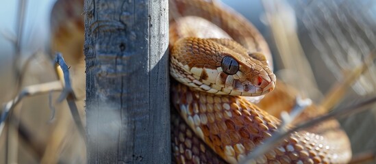 Wall Mural - Closeup of a Snake in the Wild