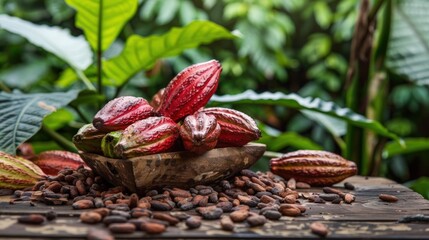 Wall Mural - Cocoa Pods: The Source of Chocolate