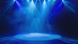 © Matcha_09 - Blue spotlight illuminating dark stage with vibrant light contrast