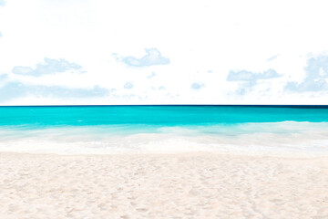 Canvas Print - Beautiful beach png border, transparent background