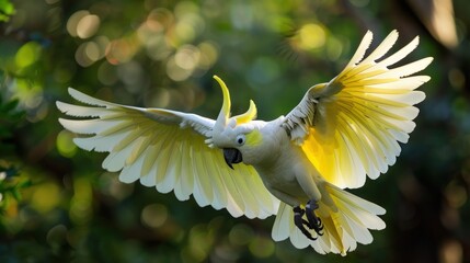 Wall Mural - White Cockatoo in Flight