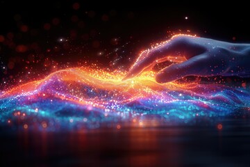 Wall Mural - future technology concept background professional photography