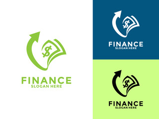 Wall Mural - Financial And Accounting logo design with money symbol, financial business logo concepts