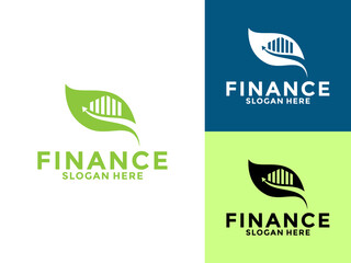 Wall Mural - Financial and Accounting logo design with money symbol, financial business logo concepts