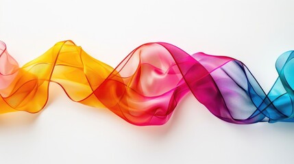 Poster - Vivid ribbon on white backdrop