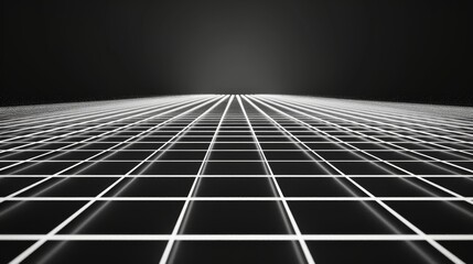 Wall Mural - 3d illustration of an 80s retro futuristic wireframe background