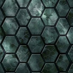 Sticker - SciFi Panels. Futuristic texture. Spaceship hull geometric pattern. 3D illustration. Technology concept.