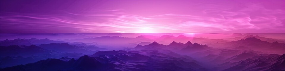 Wall Mural - Purple Mountain Range at Sunset