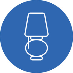 Wall Mural - Table lamp line circle icon