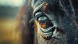 © furyon - extreme closeup of a horses eye reflecting a serene pastoral landscape capturing the depth wisdom and gentleness of the majestic creature