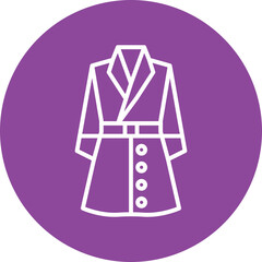 Sticker - Coat line circle icon