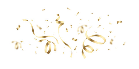 Wall Mural - golden confetti background for festival decoration vector illustration