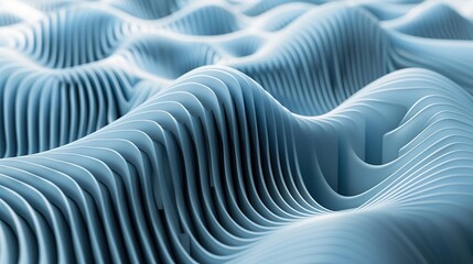 Poster - Abstract Blue Wavy Pattern