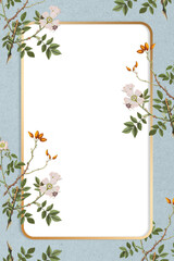 Poster - Gold floral rectangular frame png