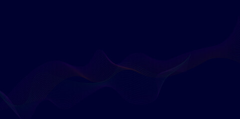 Wall Mural - Abstract wavy technology curve lines on transparent background isolated. Voice sound wave liens and audio technology background.