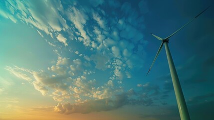 Wind turbine in the sky