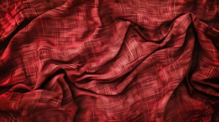 Wall Mural - This is a panoramic picture of a vintage red cloth texture with a seamless background