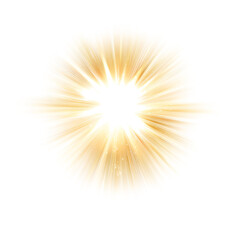 Poster - Bright Golden Explosion with Radiating Light