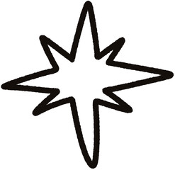 Wall Mural - star line doodle