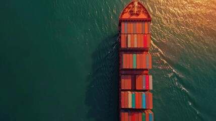 Wall Mural - Container Ship at Sea