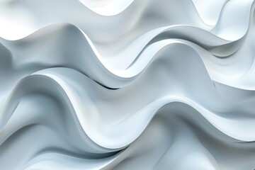 Sticker - The image is a close up of a white fabric with a wave pattern