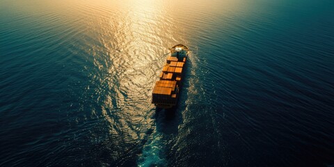 Sticker - Container Ship at Sea