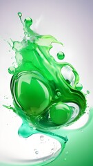 Emerald Splash- green liquid splash