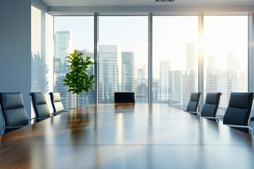 Wall Mural - Meeting Room with City View