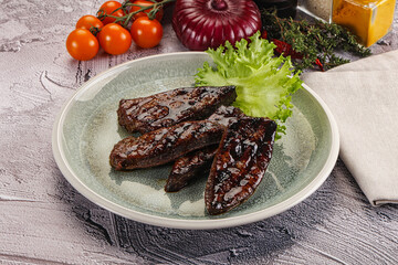 Wall Mural - Grilled diet beef liver steak