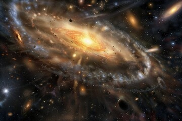 Poster - an artist's rendering of a spiral galaxy