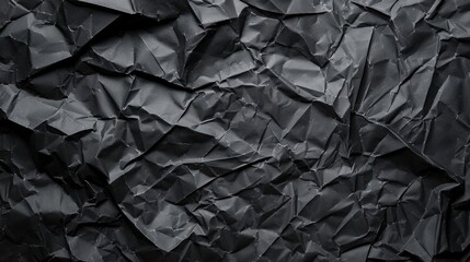 Sticker - Background of crumpled black paper