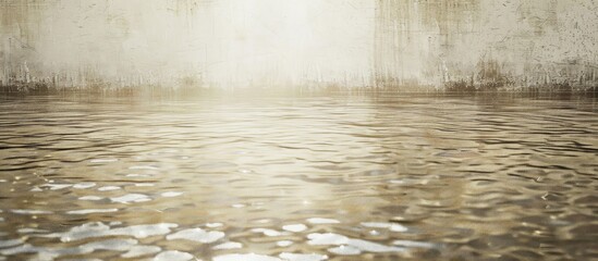 Aufkleber - White textured river backdrop with morning sunlight reflecting on water, suitable for text placement in the image.