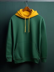 Wall Mural - Blank hoodie template. Hoodie sweatshirt long sleeve with clipping path, hoody for design mockup for print, isolated on solid background.