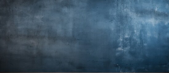 Leinwandbilder - A dark blue concrete wall with an aged texture, ideal for showcasing products with a copy space image to design interiors efficiently.
