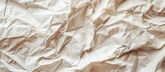 Fototapete - Copy space image of crumpled paper adding texture from use.
