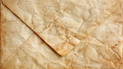 Sticker - Vintage paper envelope with cellulose inclusions textured back side for copy space