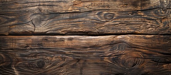 Wall Mural - Copy space image of a rustic wood texture creating an abstract background with an empty template.