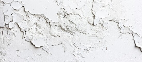 Fototapete - Background of a plastered wall in white cement with copy space image.